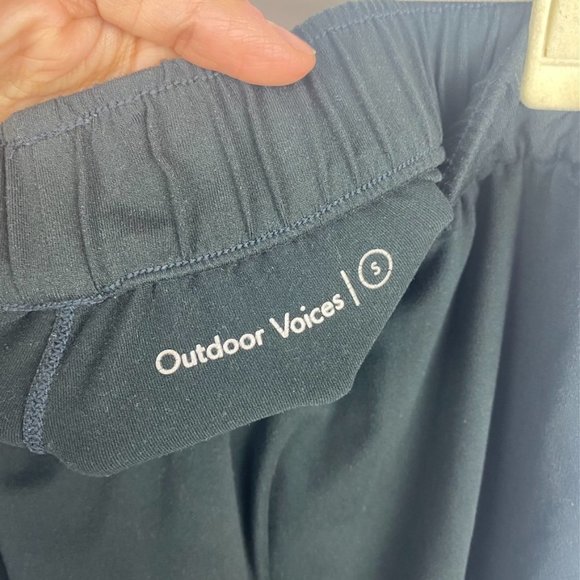 Outdoor Voices Womens Loose Black Pull On Pants Size Small Soft Cotton Pockets - Picture 3 of 6